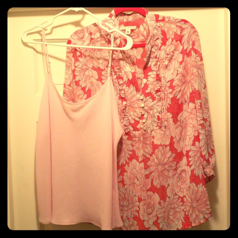 Banana Republic shirt and tank top